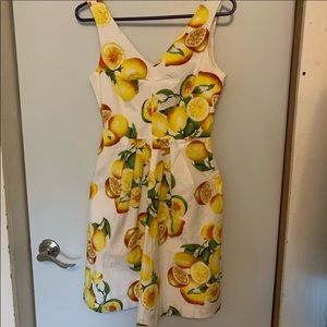 Like New Banana Republic Lemon Print Dress